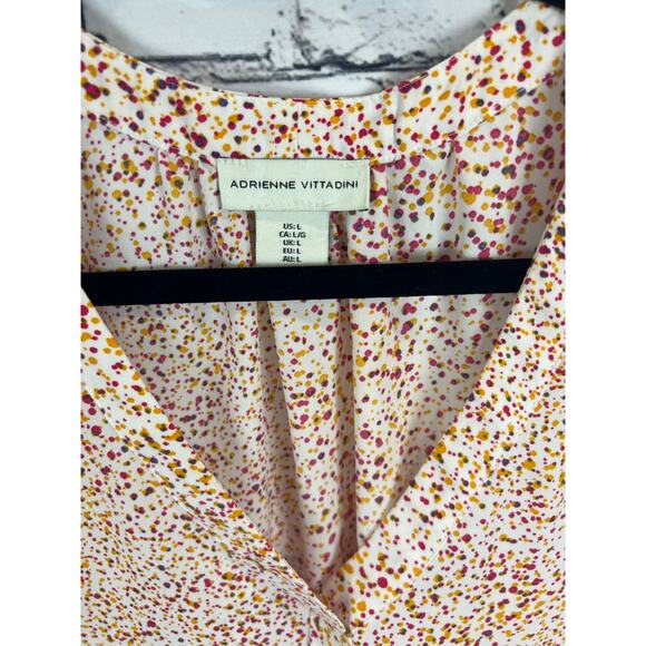 Adrienne Vittadini Sleeveless Blouse, Confetti Dot Print - Picture 3 of 5